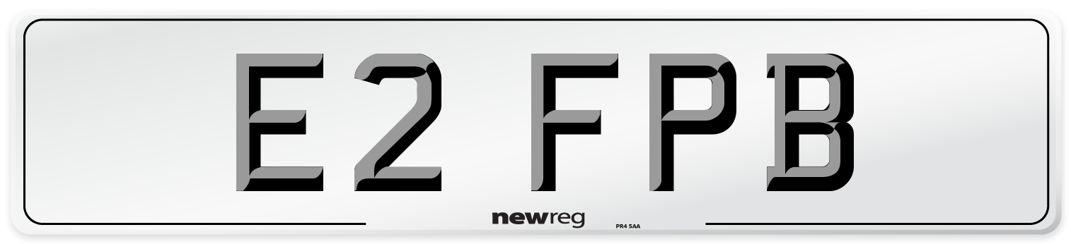E2 FPB Number Plate from New Reg